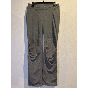 REI Co-Op Womens 4 Gray Hiking Nylon Pants Roll Up Stretch Outdoor